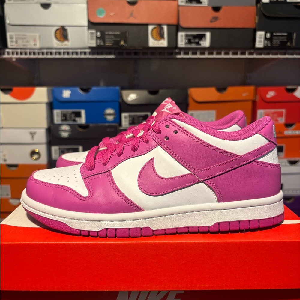 Nike Kids Pink and White Sneakers - Picture 4 of 10